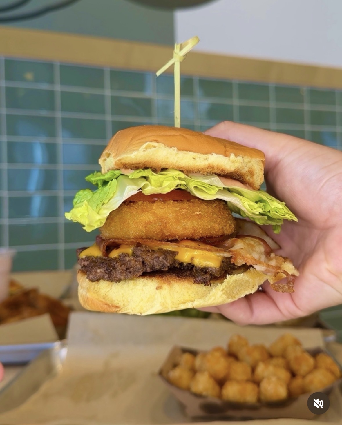 M2O signature burger and fries